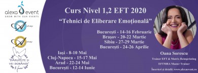 Bucuresti.curs nivel 1,2 â€žtehnici de eliberare emotionalaâ€ (eft)