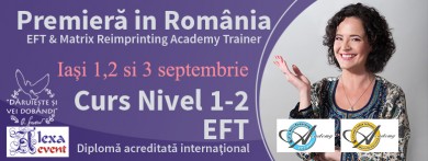 Curs Acreditat EFT Nivel 1 si 2 cu Oana Sorescu la Iasi