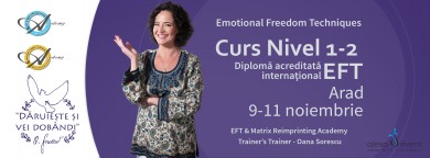 Curs Oana Sorescu de EFT nivel 1-2 acreditat international ARAD